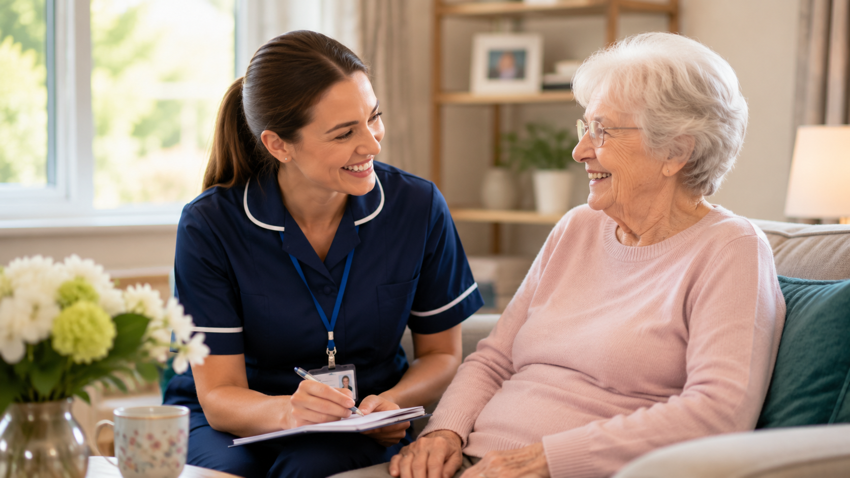 A nursing professional being interviewed by a nursing job interview panel 